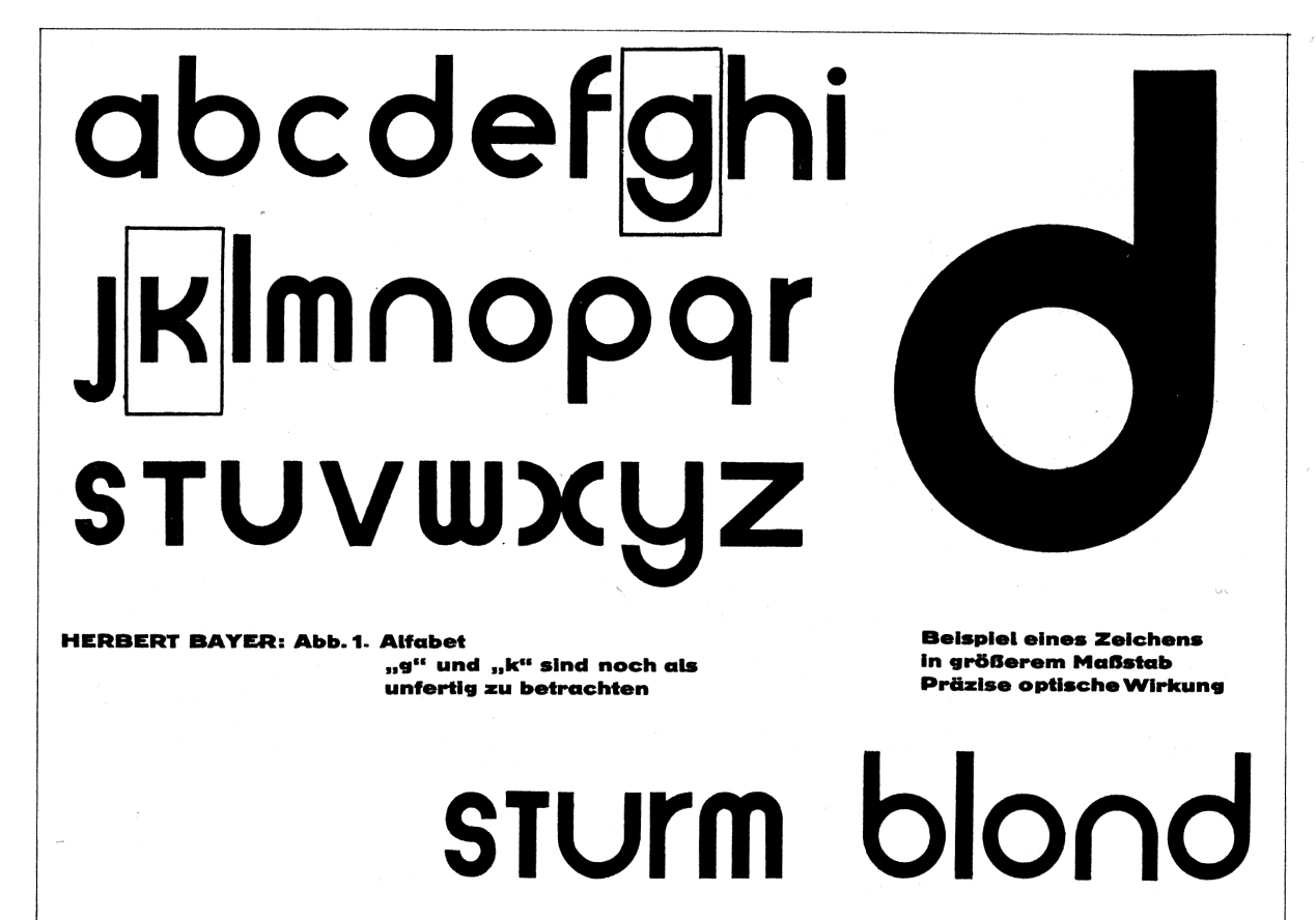 Bayer’s proposal for a universal alphabet
