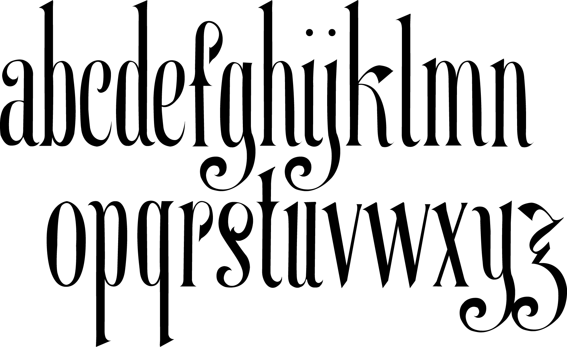 The full alphabet  of Marguerite. 