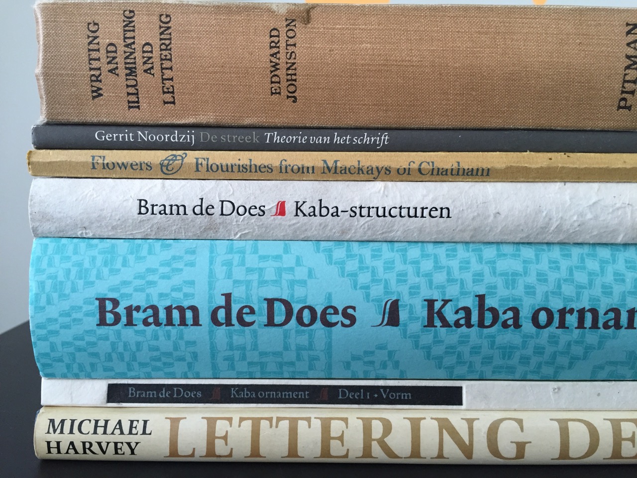 Books from The Hague studio.