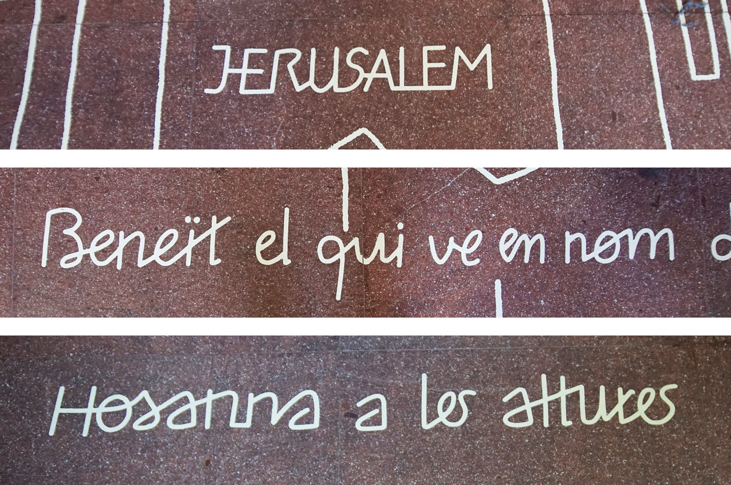 Another angular script on the floor of Sagrada Famíla