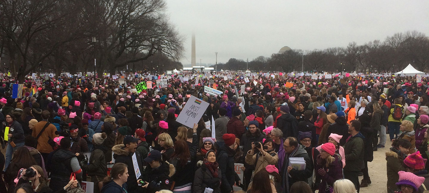 “The Women’s March on Washington. Photo courtesy of Nina Stössinger.