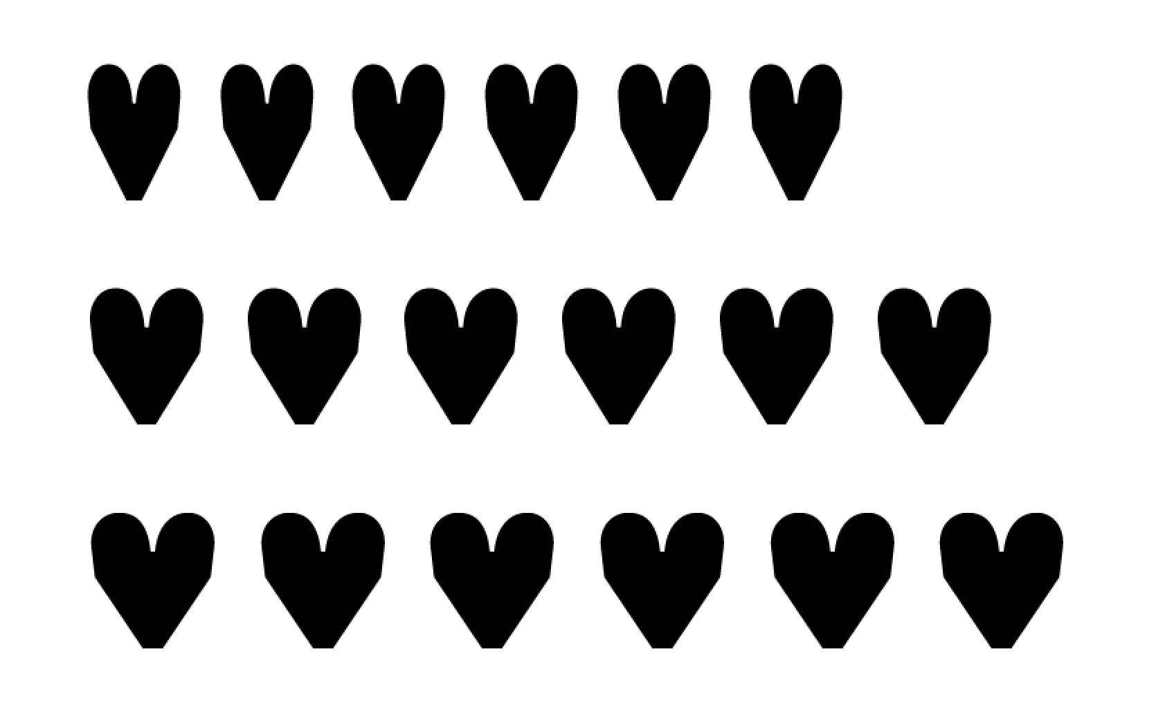 Input hearts