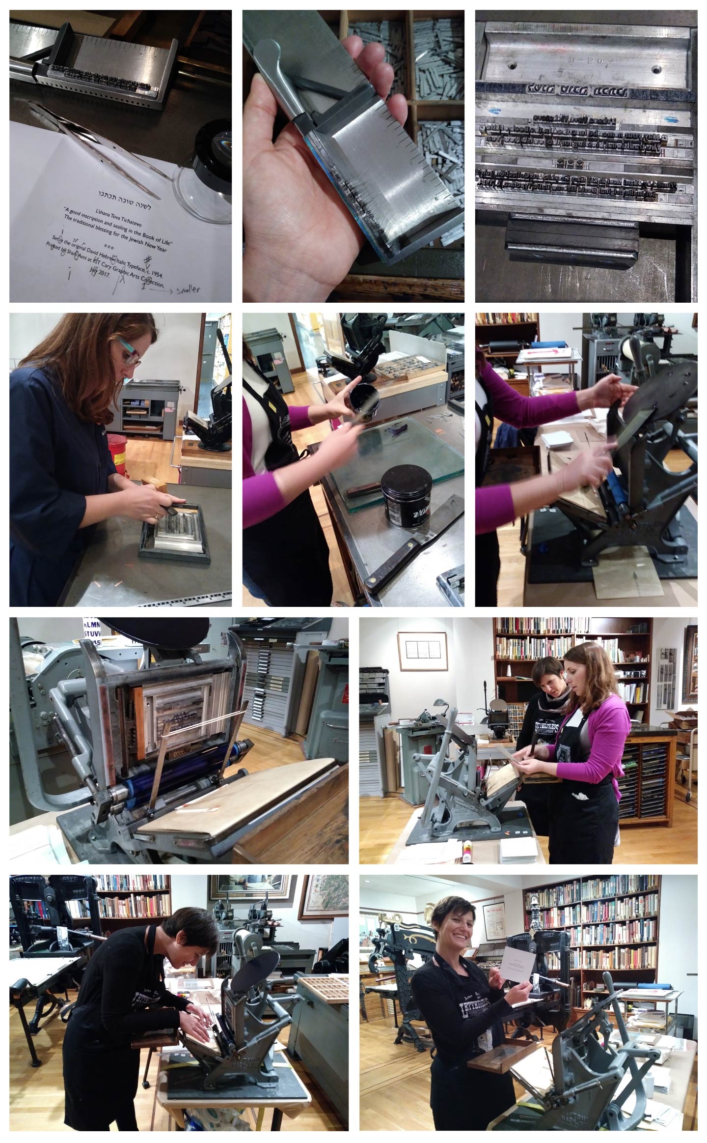 Planning, setting, proofing, printing with Amelia Fontanel.