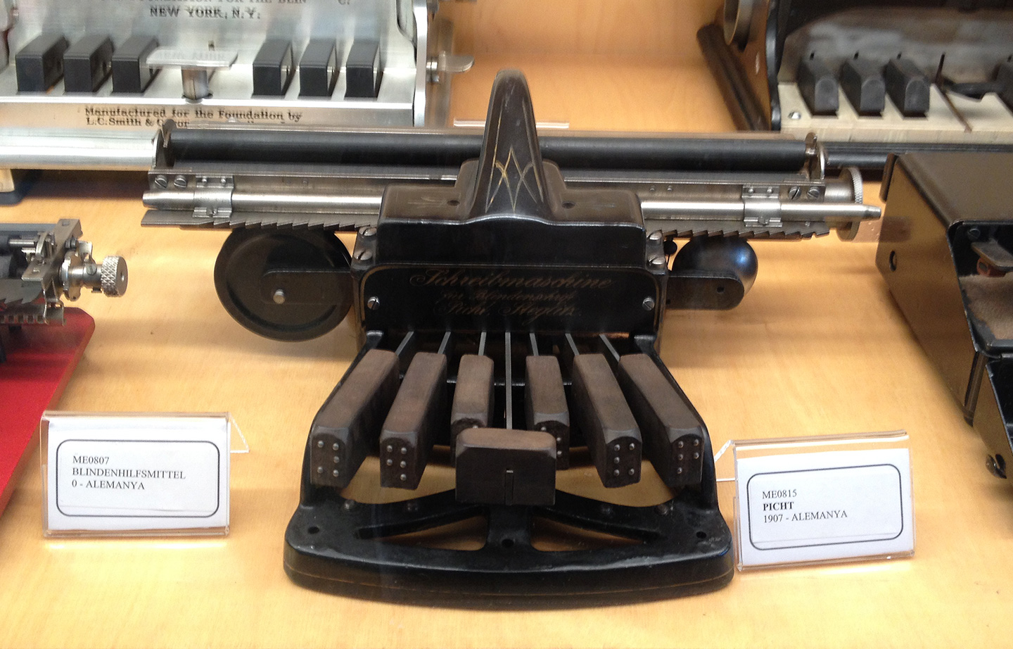 Pitch Braille typewriter from 1907