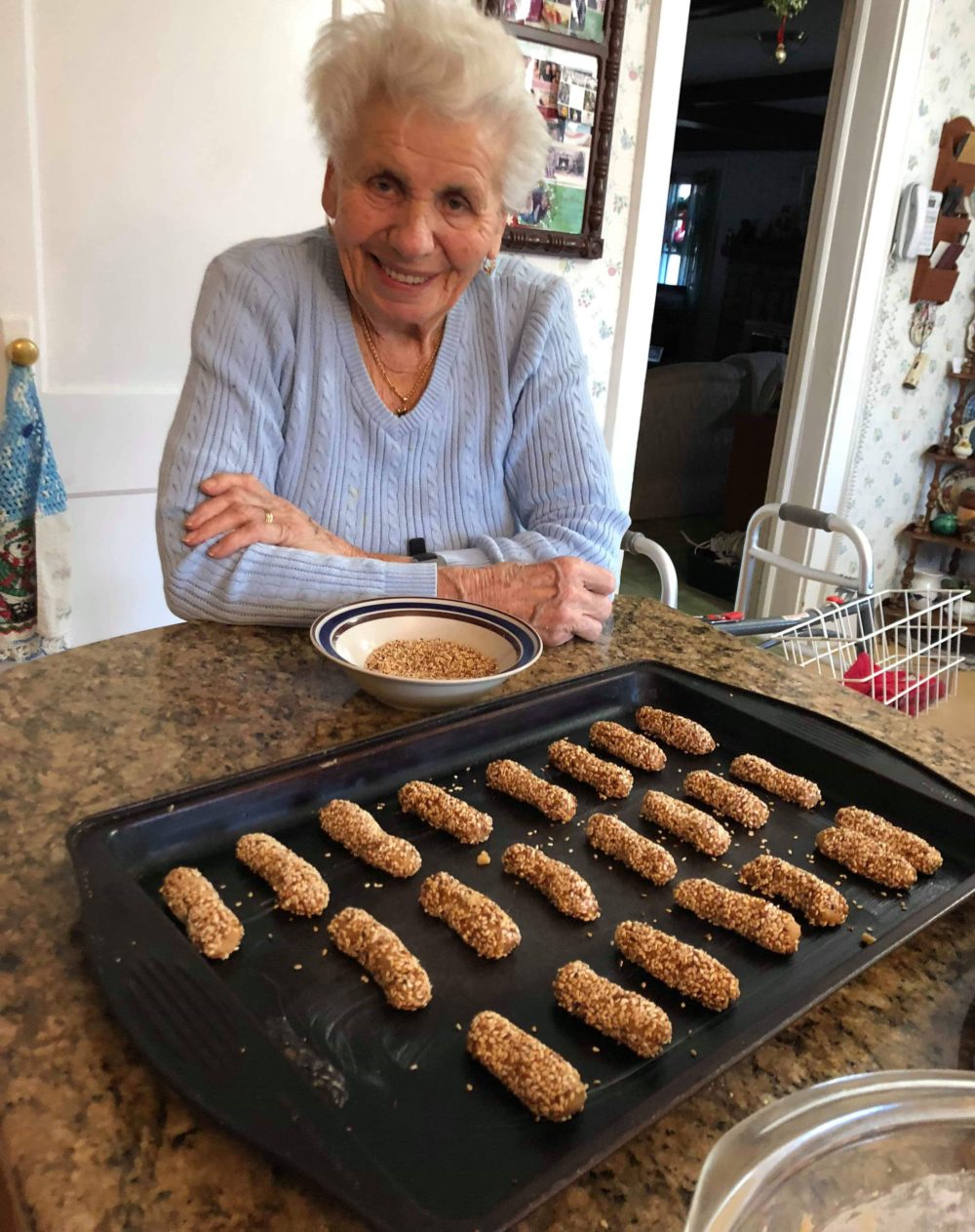 Michelina makes sesame cookies