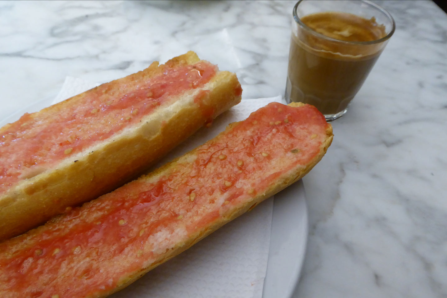 Favourite meal: café cortado and bread with tomato and olive oil