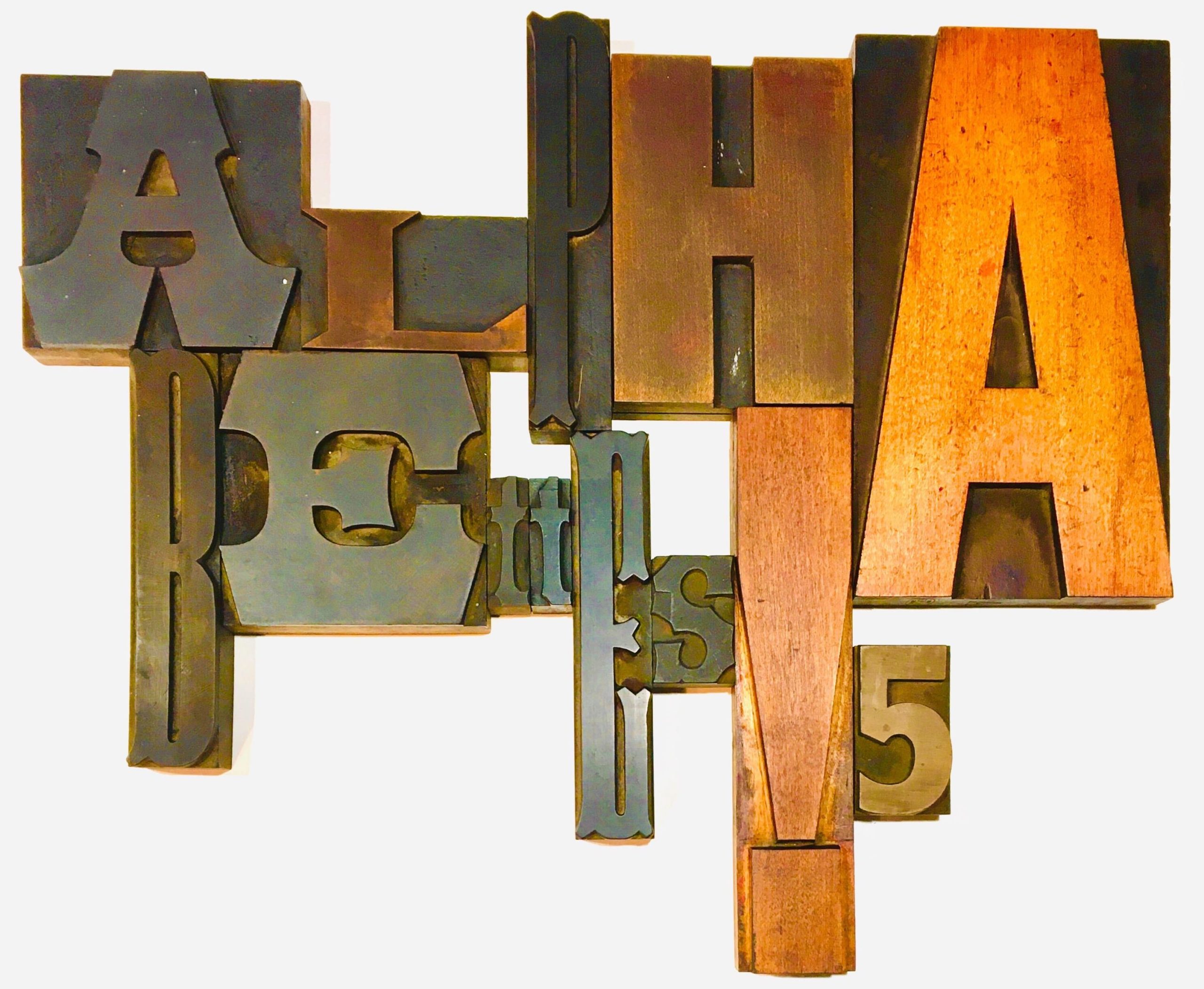 "Alphabettes" made out of Wood type