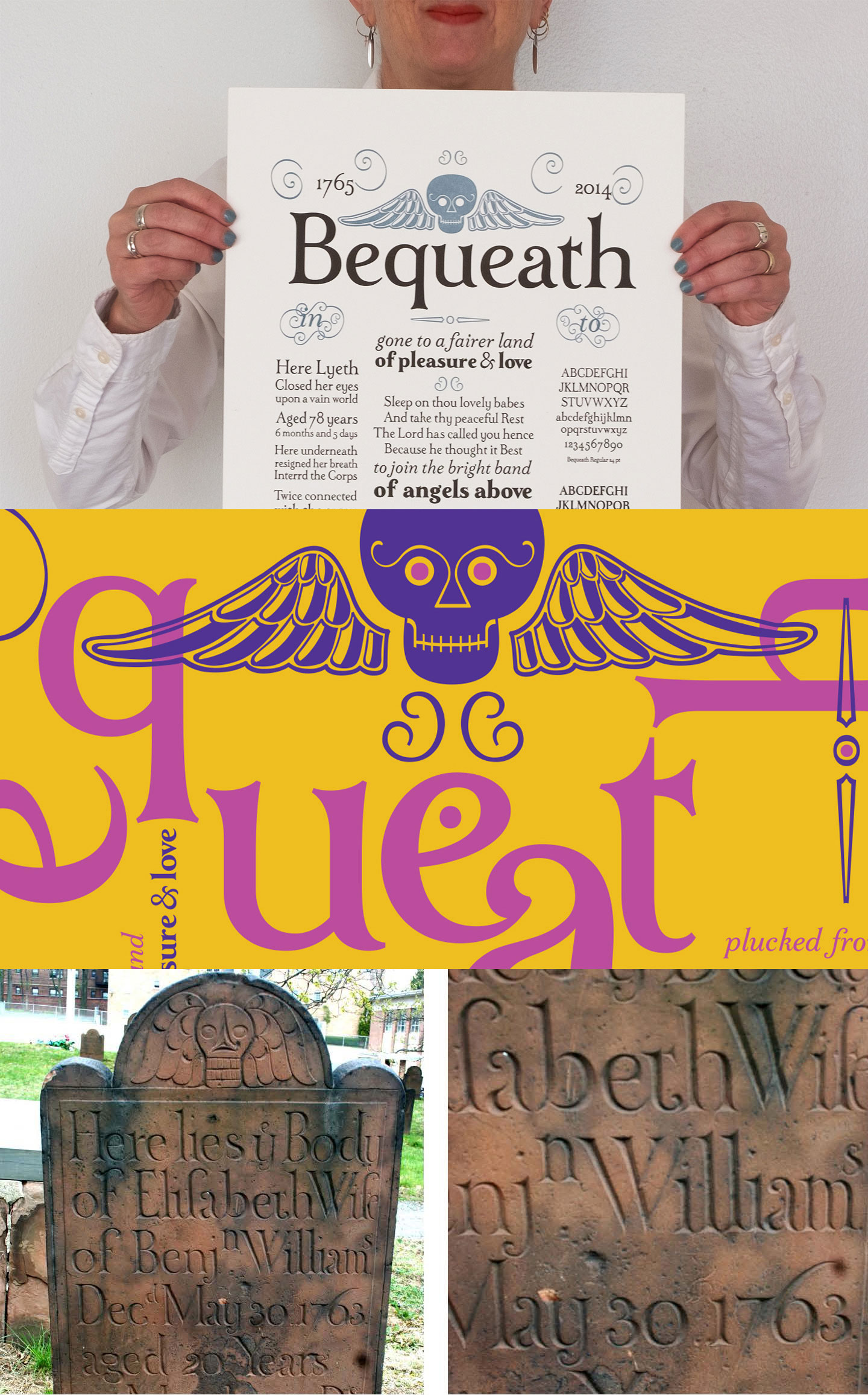 Bequeath typeface design