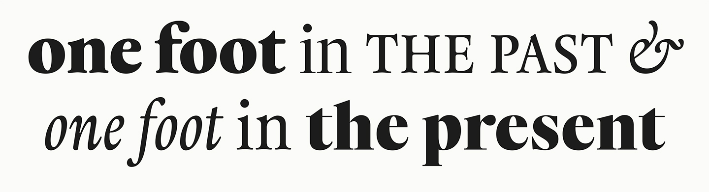 Sample of Thesaurus typeface